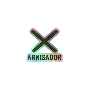 Arnisador Holographic Sticker – Crossed Sticks Filipino Martial Arts Emblem